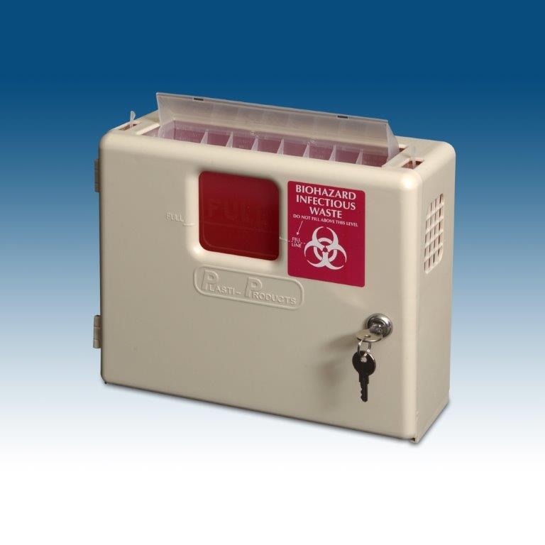 Plasti Wall Mounted Sharps Disposal System thumbnail 2