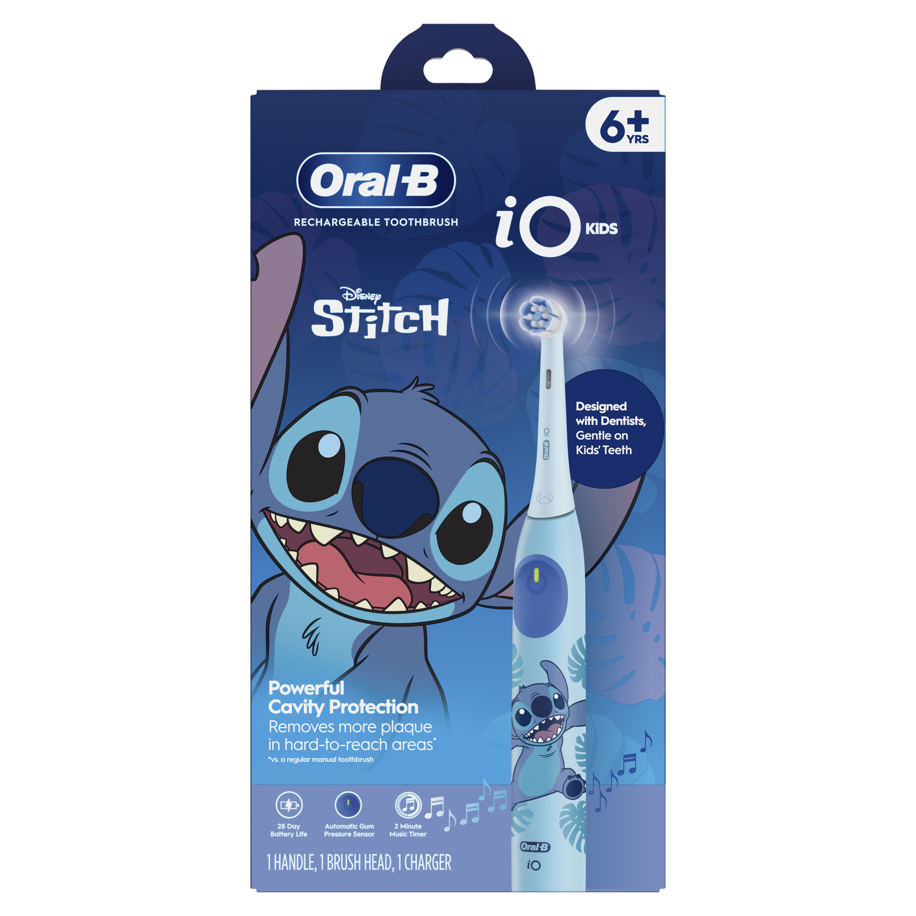 Oral-B io Series 2 Rechargeable Electric  Toothbrush Stitch Blue 3/Ca image
