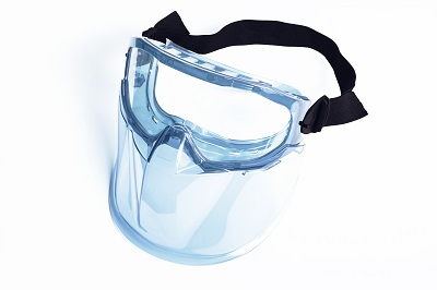 Safety Goggles w/Lt Blue Face Shield, Clear Lens product image
