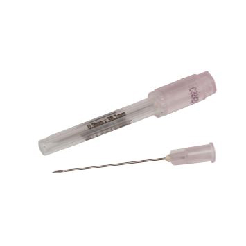 1" 20GA A-Bevel Hypo Needle Plastic Hub Pink (100) - 1" 20GA A-Bevel Hypo Needle Plastic Hub Pink (100) - Image 1