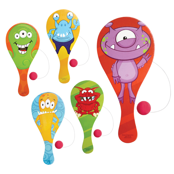 Toy Paddleball Monsters Assorted Colors 12/Bg thumbnail 2