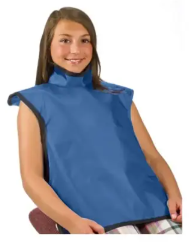 Lead Child Bib Apron w/Collar Blue - Lead Child Bib Apron w/Collar Blue - Image 1