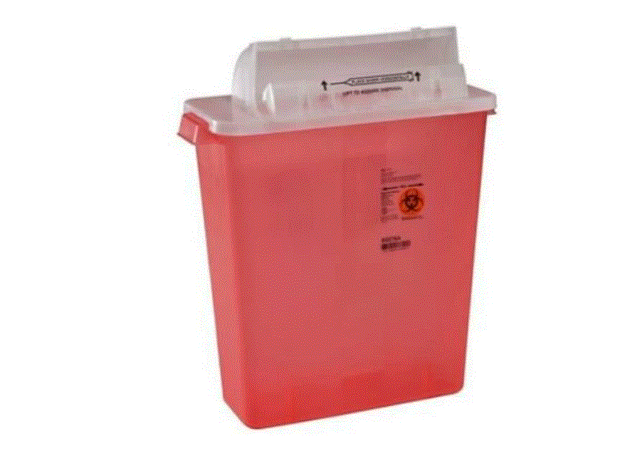 Sharps Container X-Lrg 3-Gal w/Cntr Bal Lid, Red product image