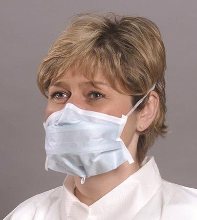 Critical Cover® PFL® Earloop Face Masks – ASTM Level 3, 50/Box, 6 Boxes/Case - Blue Stripe thumbnail 3