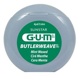 GUM ButlerWeave floss sample mint waxed 4 yards 144/box thumbnail 3