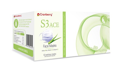 Cranberry S3 Ace Face Masks Lavender 50/Bx ASTM Level 2 thumbnail 14