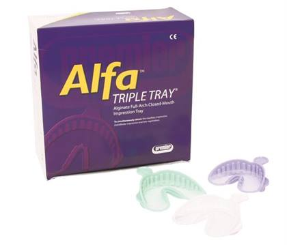 Alfa Triple Tray Impression Trays, Assorted, 24/Pk, 1006343 thumbnail 13