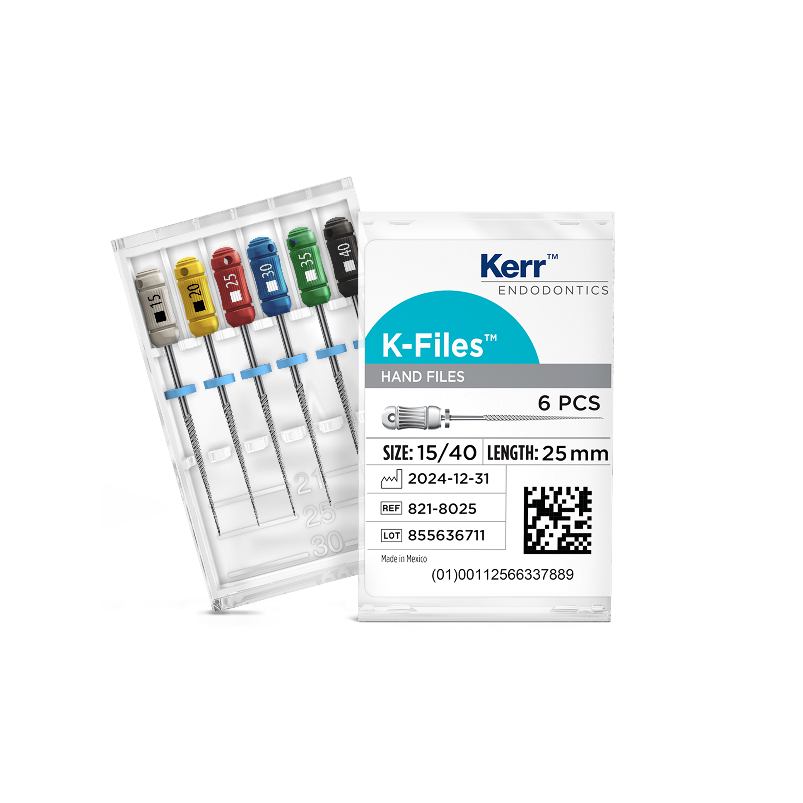 Hand K-File 21 mm Size 45-80 Stainless Steel Assorted 6/Bx thumbnail 14