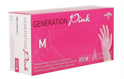 -Generation Pink SM Stretch Vinyl PF Gloves (100) - -Generation Pink SM Stretch Vinyl PF Gloves (100) - Image 1