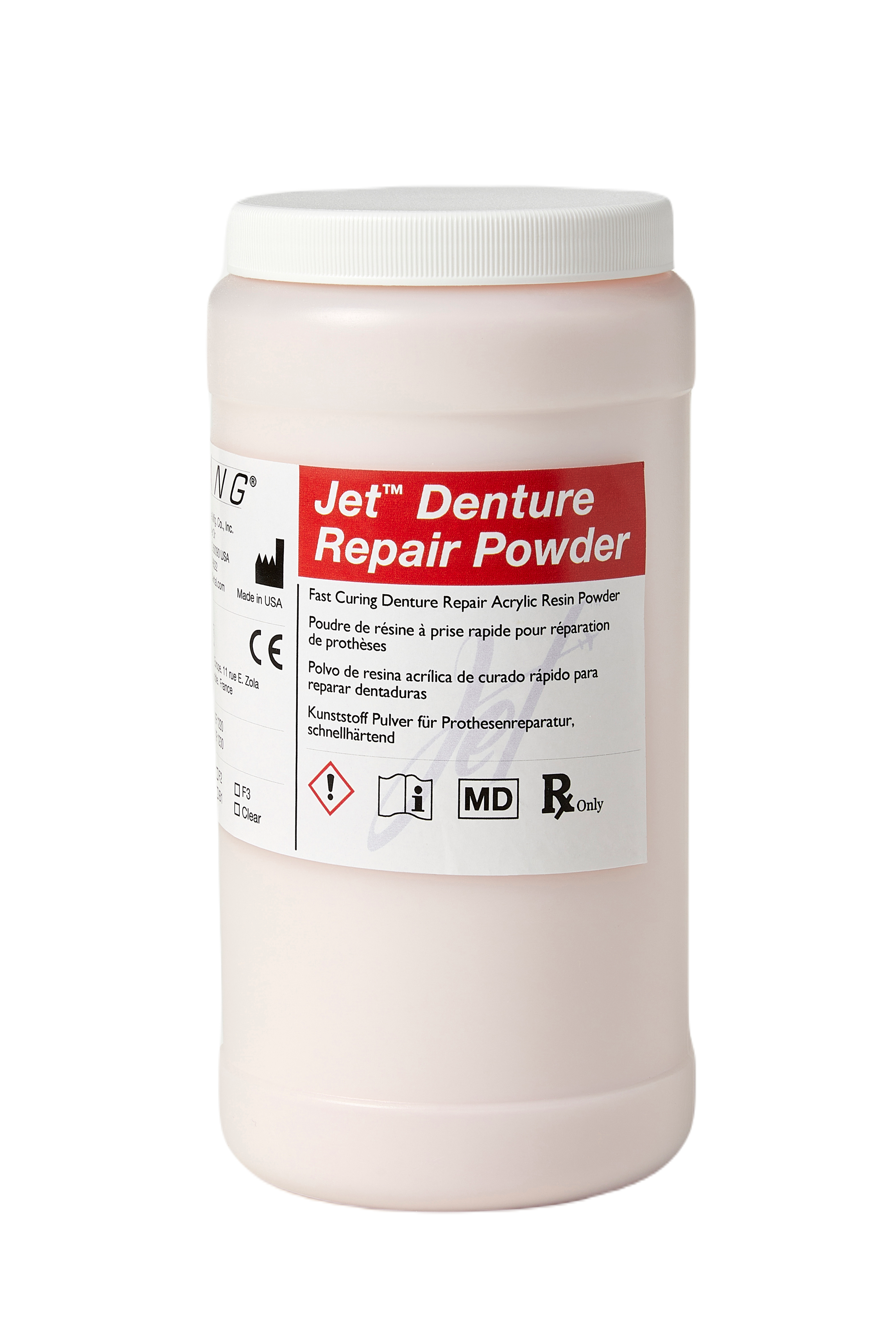 Jet Denture Repair Powder - Pink, 1 lb thumbnail 4