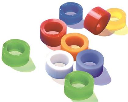 Silicone Code Rings, Standard, 1/8" x 1/8", Assorted, 100/Pk, CR-AS thumbnail 11