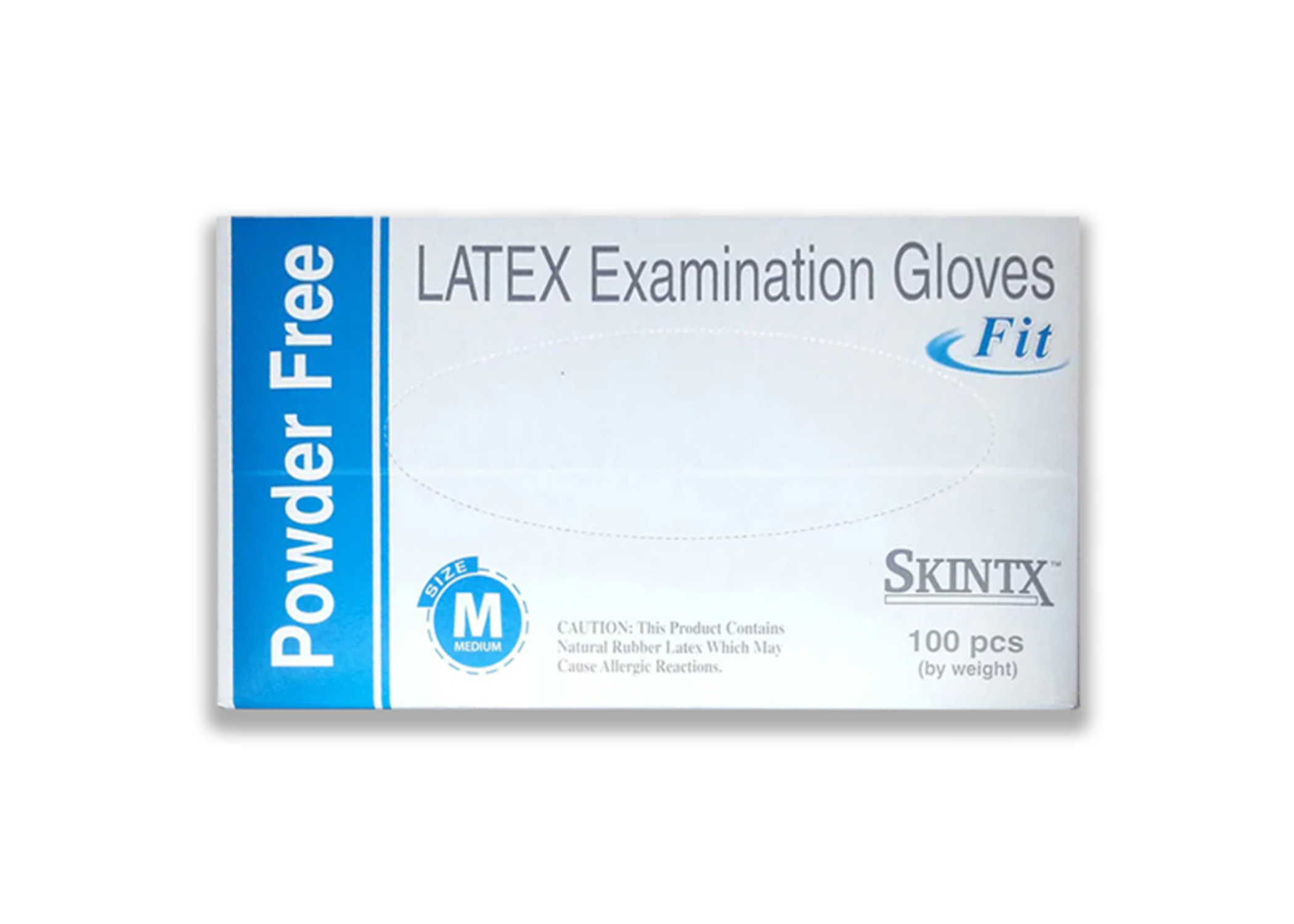SkinTX Fit Latex PF Exam Gloves MED (100) product image