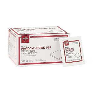 Povidone Iodine Prep Pad 10% PVP-I Saturation (100 product image