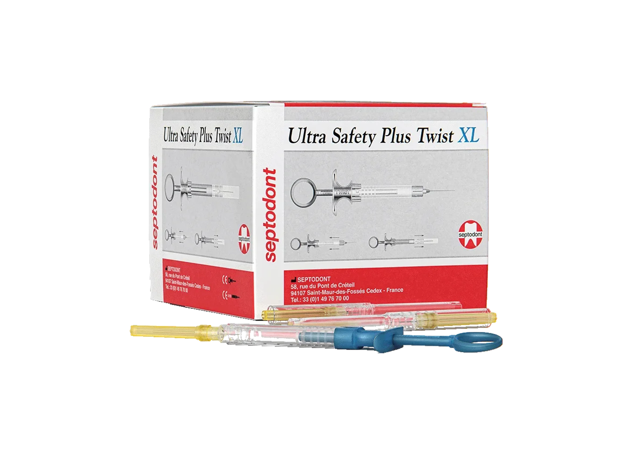 Safety Plus Twist XL Reusable Syringe Handle, Blue product image