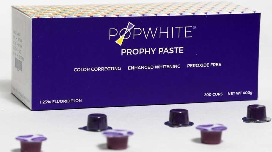 PopWhite Power of Purple Prophy Paste Fine Grit Mint Flavor Box of 200 Cups image