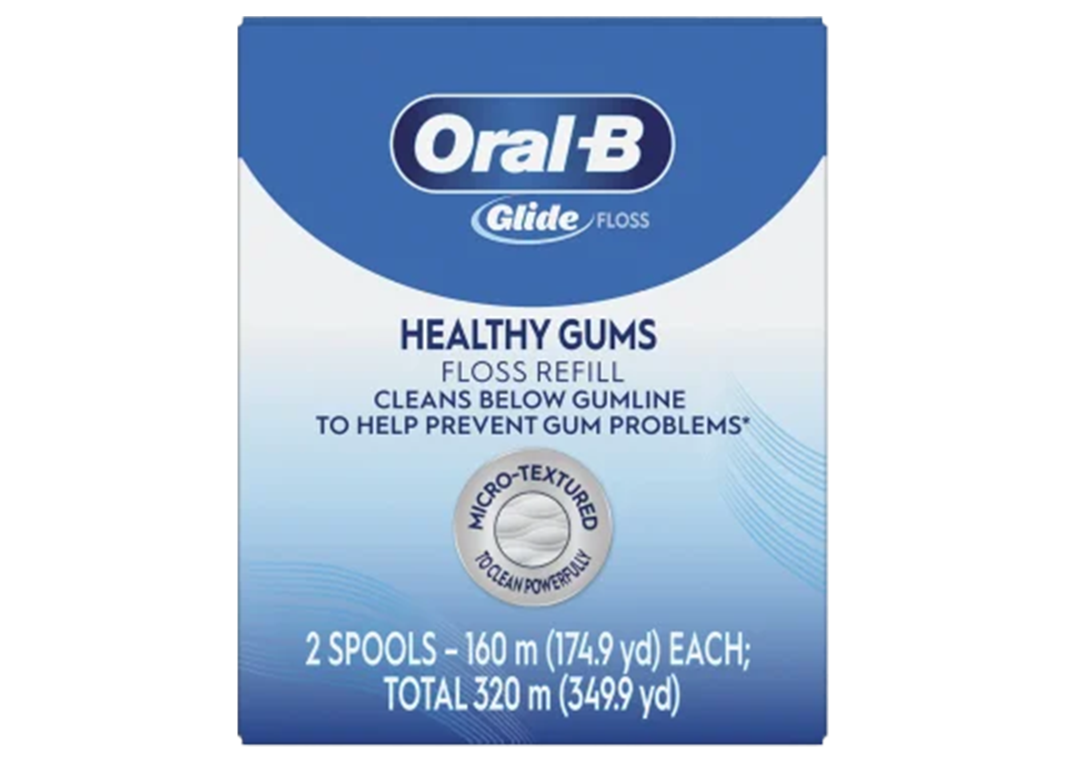 Oral-B Glide Healthy Gums Floss 160M Refill unflavored, 2 count (replaces 80303244) thumbnail 12