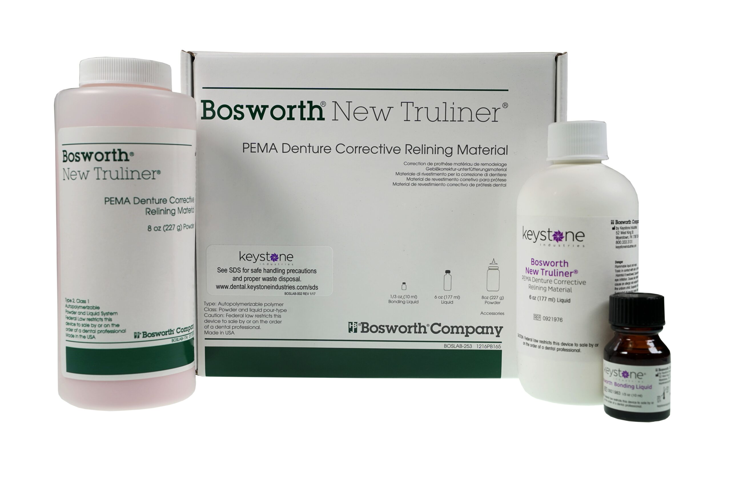 New Truliner Denture Resin Corrective Reline Material Fibered 8oz/Bt thumbnail 3