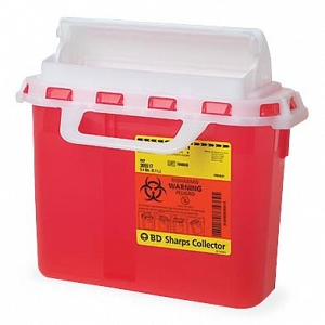 -Sharps Container Red 5.4qt Wall Mounted product image