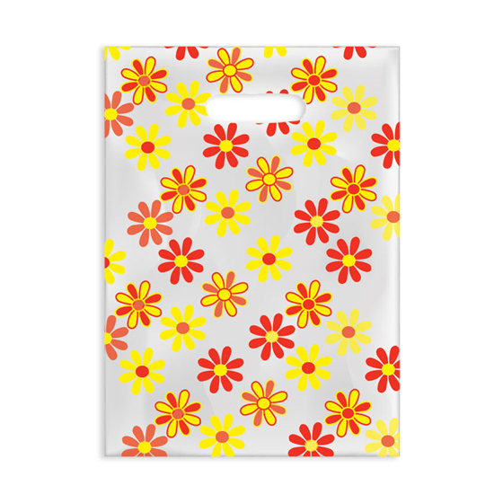 Scatter Print Bags Spring 2 Sided Print Clear 100/Bx thumbnail 2