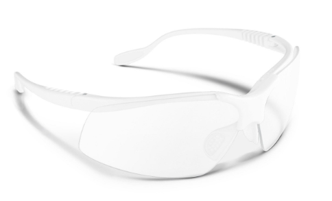 Azur Safety Glasses White Frame / Clear Lens product image