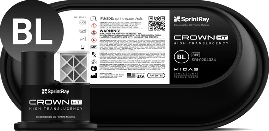 Crown HT 3D Print Resin BL Ea thumbnail 2