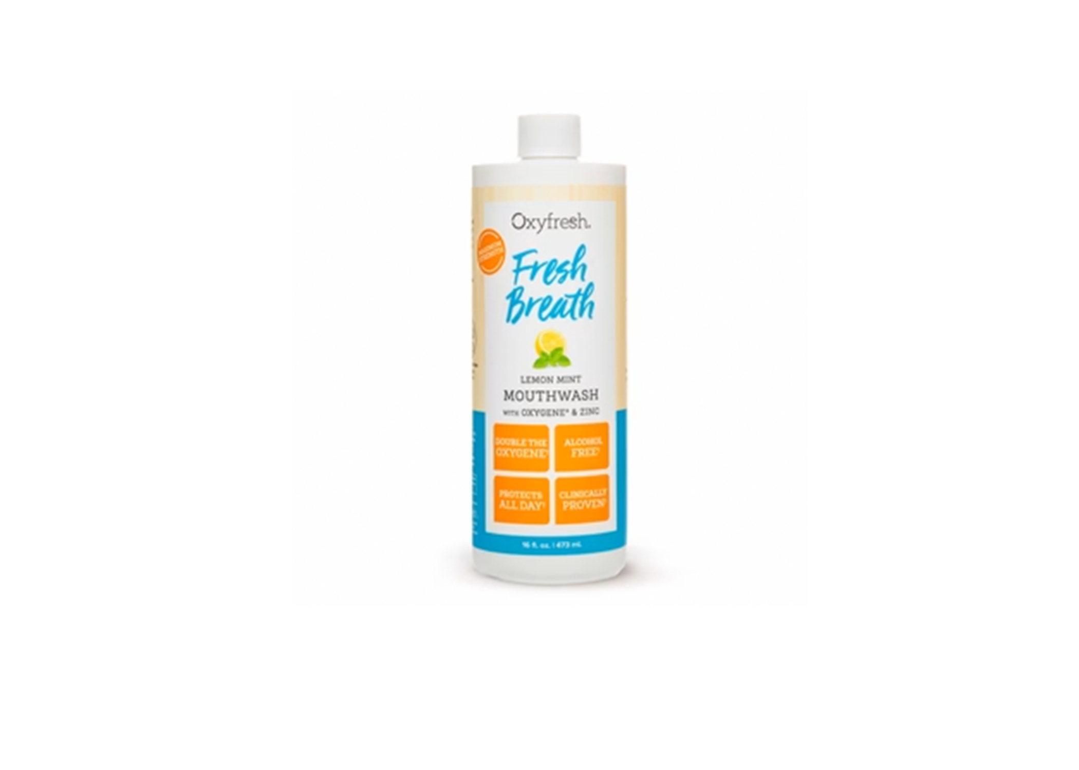 Oxyfresh Fresh Breath Lemon Mint Mouthwash 16 oz Bottle 16oz/Bt product image