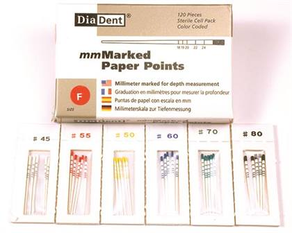 #35 Green .02 Taper DiaDent Non-Marked Absorbent Paper Points Cell Box of 200 thumbnail 7