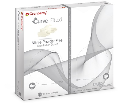 Curve Nitrile Exam Gloves Standard White Non-Sterile thumbnail 11