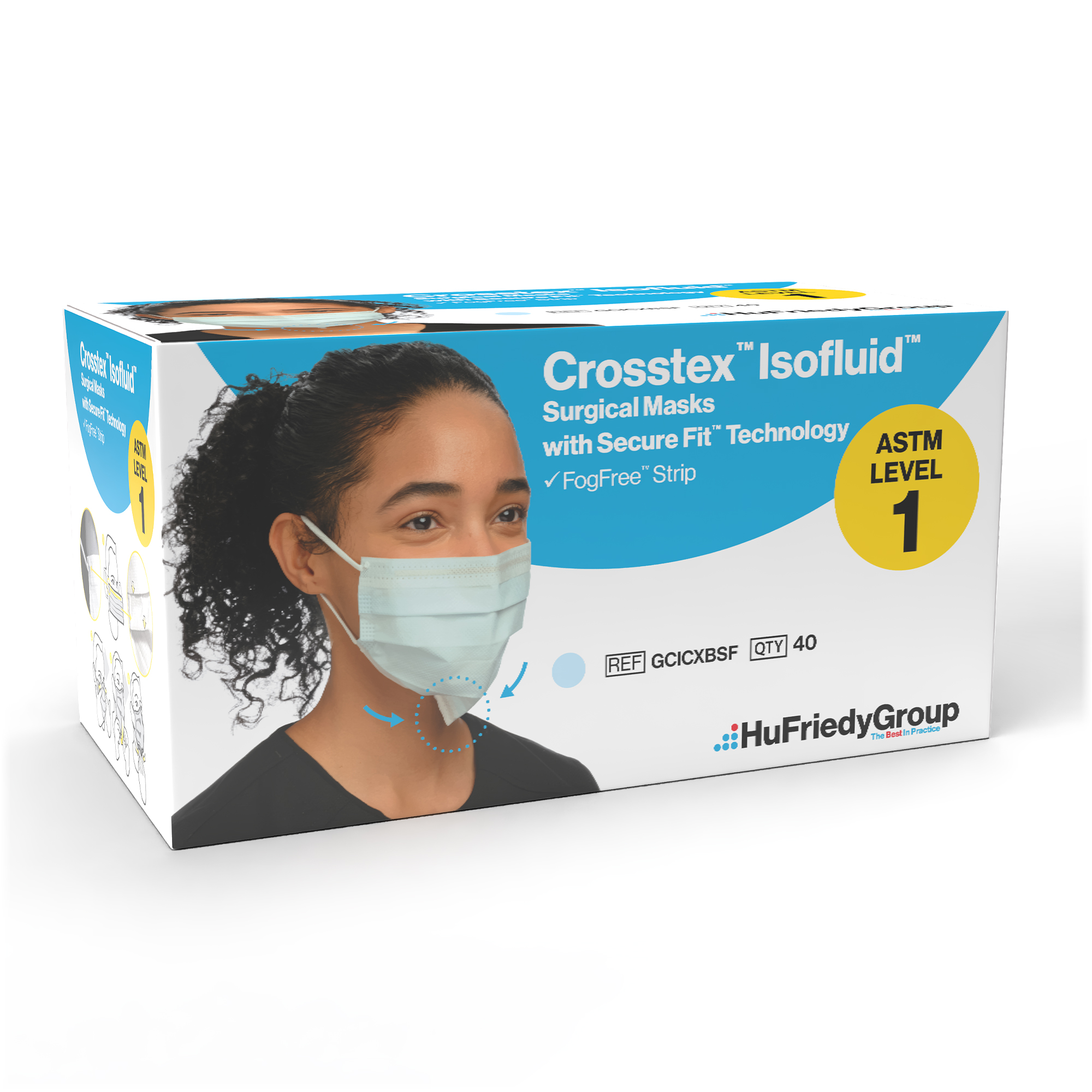 Isofluid FogFree Face Masks, Blue, 40/Pk, GCICXB thumbnail 16