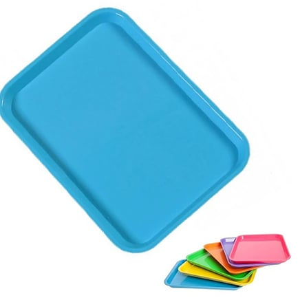 Set-Up Plastic Flat Trays, # B, Neon Blue, 1/Pk, 300BFS-2 - Set-Up Plastic Flat Trays, # B, Neon Blue, 1/Pk, 300BFS-2 - Image 1