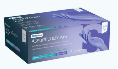 AssureTouch Pure Nitrile Exam Gloves X-Large Blue Non-Sterile image