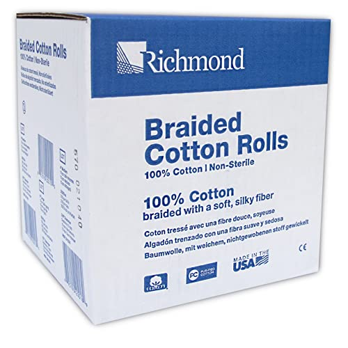 Braided Cotton Rolls, Medium, 3/8" x 4", 250/Pk thumbnail 13