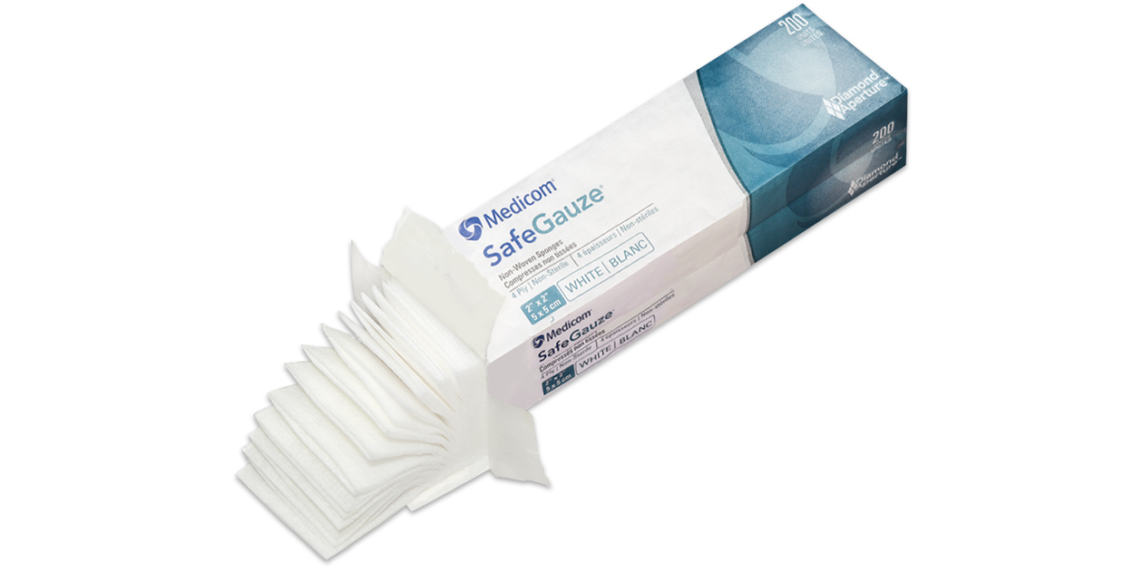 SafeGauze Premium Non-Woven Sponges, Non-Sterile, 4-Ply, 2" x 2", 5000/Pk, 4522-5 thumbnail 14