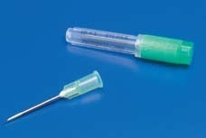 1" 20GA A-Bevel Hypo Needle Plastic Hub Pink (100) thumbnail 2