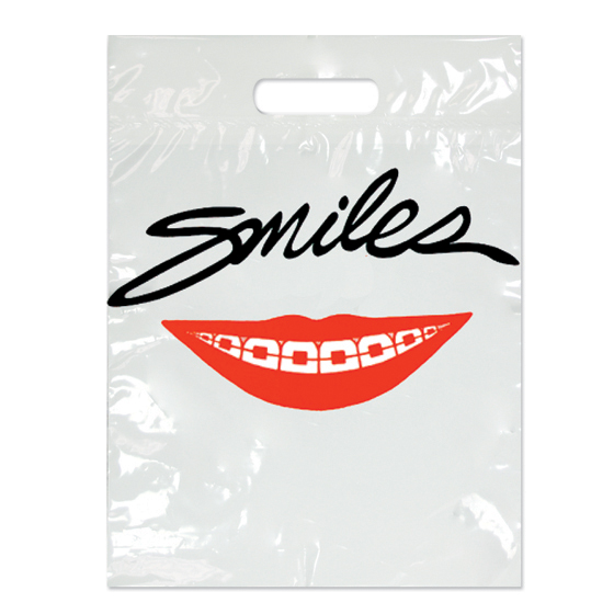 2-Color Bags Smiles with Braces White 9 in x 13 in 100/Pk thumbnail 2