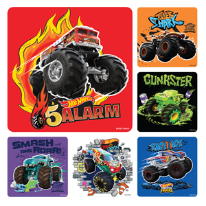 Mattel Stickers Hot Wheels Monster Truck Assorted 100/Rl thumbnail 3