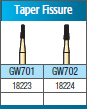 Great White Gold Series Carbide Burs, FG, Taper Flat End Fissure, # 701, 10/Pk, 18223 thumbnail 12