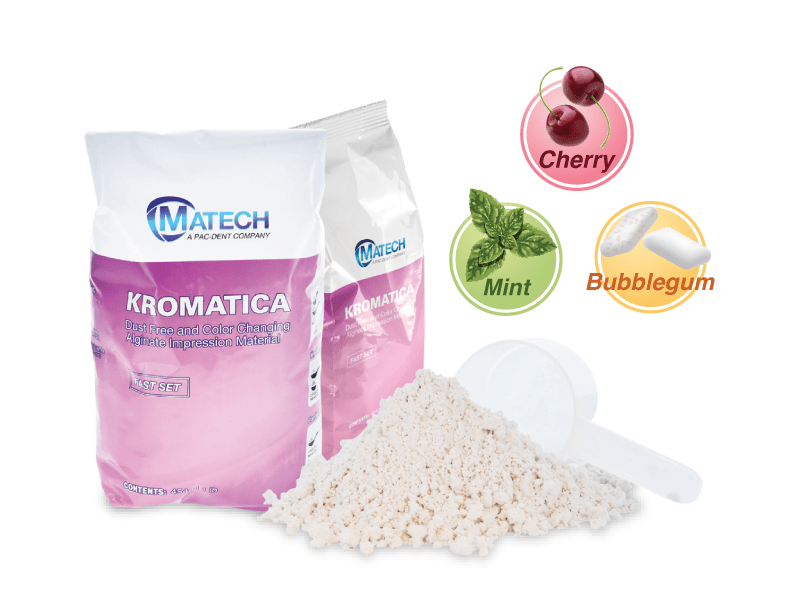 Kromatica Color-Changing Alginate Impression Material, Dust-Free, Fast Set, Pouch, 1 lb, Cherry, 1/Pk, 305-201 thumbnail 4