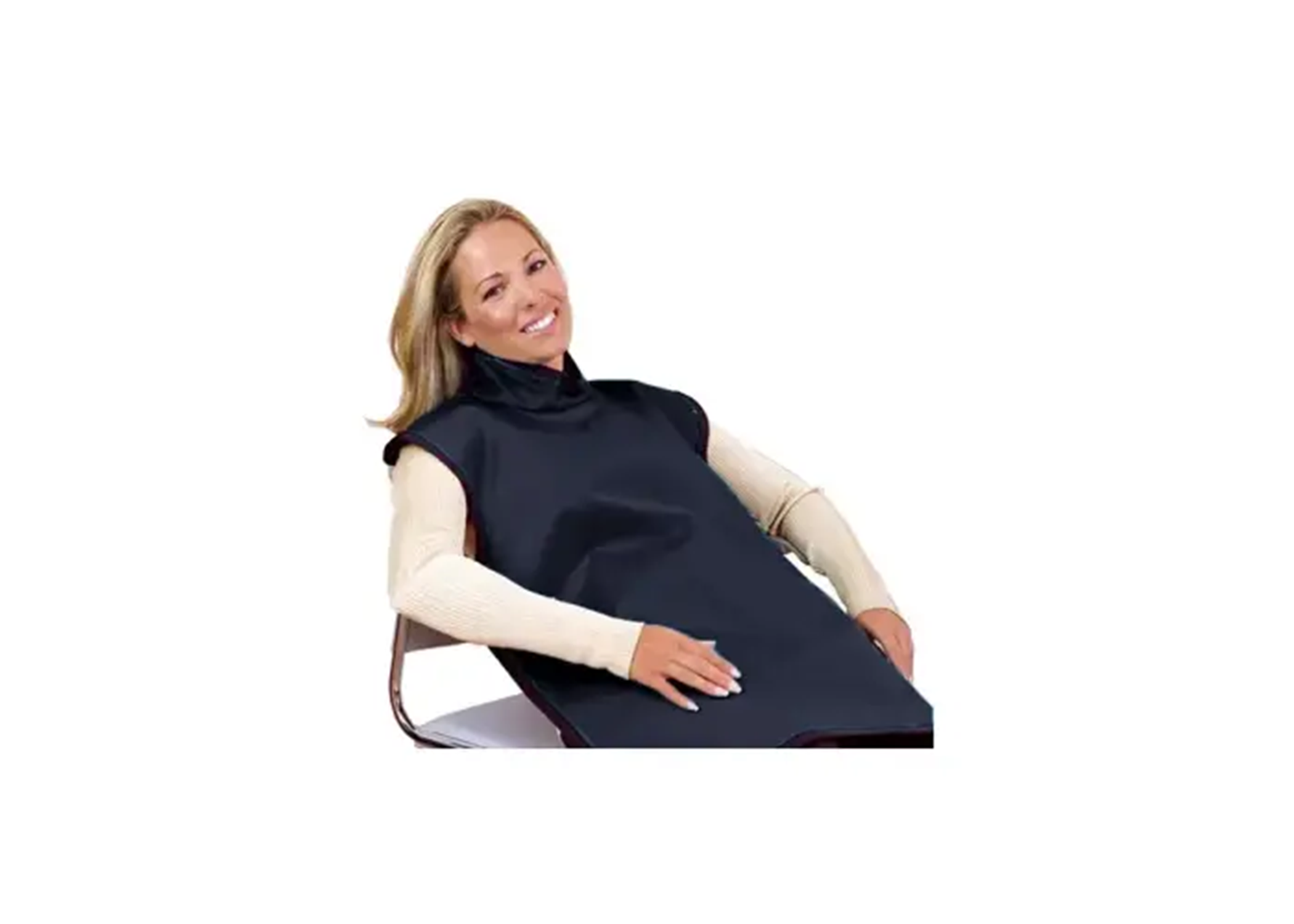 Adult X-Ray Bib Apron w/Collar Black thumbnail 6