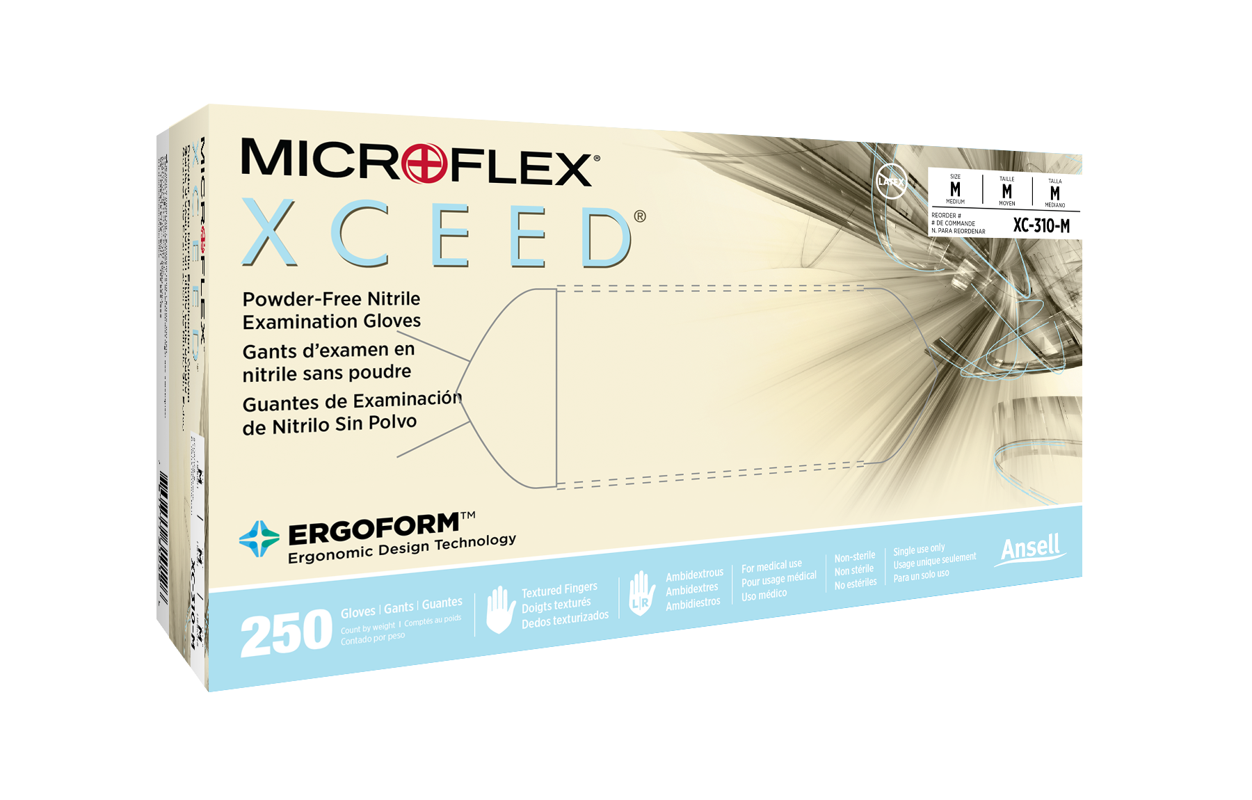 XCEED Nitrile Gloves, Powder-Free, Medium, 250/Box, XC-310-M thumbnail 15