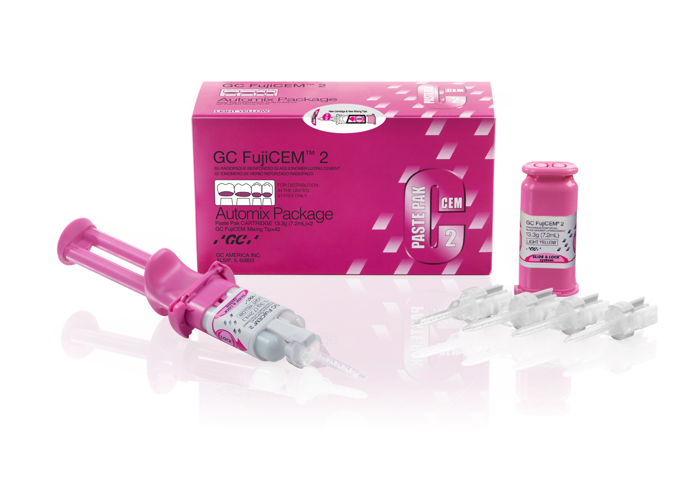 GC FujiCEM 2 Luting Rsn Mod Gls Inmr Automix Cement Wt 13.3 Gm Strt Kt Ea thumbnail 13