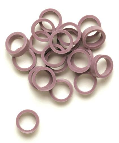 -Color Code Ring 3/8" Mauve (50) - -Color Code Ring 3/8" Mauve (50) - Image 1