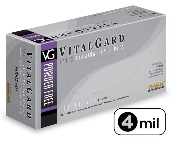 VitalGard Latex Exam Gloves Medium Natural Non-Sterile thumbnail 11