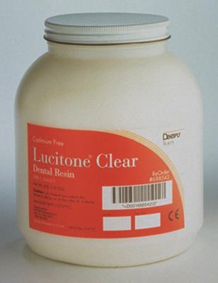 -Lucitone Clear Resin Powder Lab Pack 630gm - -Lucitone Clear Resin Powder Lab Pack 630gm - Image 1