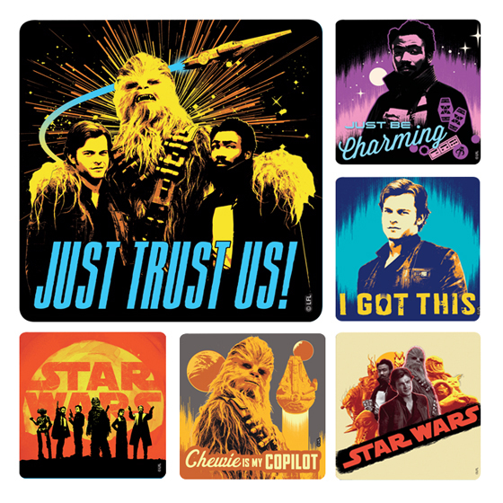Stickers Star Wars Han Solo Assorted 100/Rl thumbnail 2